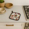 Brindle and White Basenji Vegetables Pair of Pot Holders Pair 7.5x7.5 Quilted Insulated Hot Pads Decorative Kitchen Gift Made in USA