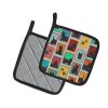 Lots of Scottish Terrier Pair of Pot Holders Kitchen Heat Resistant Pot Holders Sets Oven Hot Pads for Cooking Baking BBQ, 7 1/2 x 7 1/2