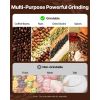 550g Electric Grain Mill Grinder, High Speed 2000W Commercial Spice Grinders, Stainless Steel Pulverizer Powder Machine