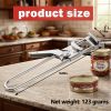 Ergonomic Adjustable Stainless Steel Jar & Can Opener - Effortless Grip for Seniors & Arthritis, Multifunctional Bottle Opener Fits Most Lids